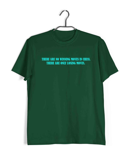 Chess Steinitz There's No Winning Move in Chess Sports Casual Graphic Printed T-Shirt for Men
